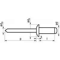 Master Popnagel Alu/Stl 1031 4,8X6Mm 500