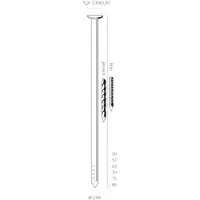 Union Nagel Type DL 3.1x90mm Glad Verzinkt - 2500 stuks
