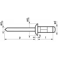Stanley Popnagel Aluminium/staal 1001 Multigrip 4,8x12mm - 500 stuks