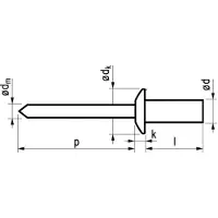 Master Popnagel Stl/Stl 1241 Dicht3,2X9,5Mm 500