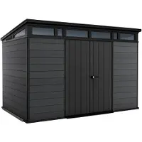 Keter Cortina 117 tuinhuis - 342x218x226 cm - Kunststof - Grijs - Evotech - Weerbestendig + onderhoudsvrij