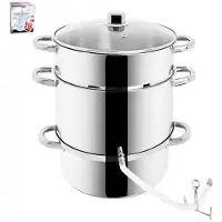 Orion sapcentrifuge, kookpan voor sapproductie, stoomcentrifuge, geschikt voor inductiekookplaten, 8 liter