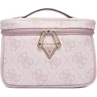 GUESS cosmetische tas Toiletry Train Case Orchid Logo oud roze