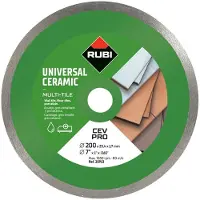 Rubi CEV PRO - Diamantzaagblad - Ø 200 x 25,4 mm - Voor keramische tegels - Fijne afwerking