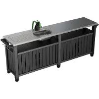 Keter Unity Chef buitenkeuken, 415 liter, grafietkleur, artikelnummer 249459