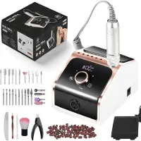 Beeperfect Nagelvijlset – Draadloos, Incl. 100 Schuurrolletjes & 25 Bitjes – 18 V – Wit/Rosegoud