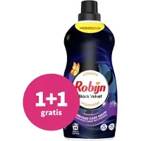Robijn 1+1 Gratis: Klein & Krachtig Wasmiddel Black Velvet 34 Wasbeurten 1,19 Liter