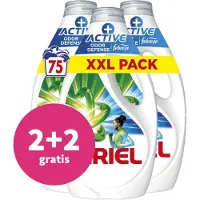 Ariel 2+2 Gratis: Vloeibaar Wasmiddel +actieve Odor Defense 75 Wasbeurten 3,37 Liter
