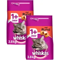 Whiskas Brokjes Adult Rund - Kattenvoer - 2 x 3,8 kg