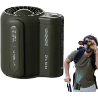 VHV - Riemventilator - handsfree draagbare ventilator - USB oplaadbaar - verstelbaar - bladloos - met clip - voor werkplaats, wandelen, tuin, buiten