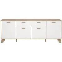 Ebuy24 Dressoir met 4 deuren, 1 lade eikendecor en wit b195,7 cm storm