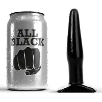 All Black Buttplug 12 cm - zwart