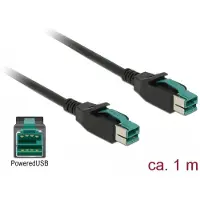 DeLOCK 85492 Zwart 1m PoweredUSB PoweredUSB electriciteitssnoer