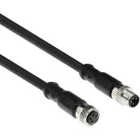 ACT Industrial 1,50 meter Sensor kabel M8A 4-polig male naar M8A 4-polig female, Ultraflex Xtreme TPE kabel, afgeschermd