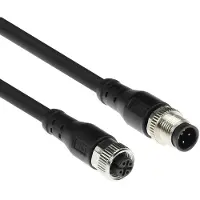 ACT SC3402 Industriële Sensorkabel | M12A 4-Polig Male naar M12A 4-Polig Female | Superflex Xtreme TPE kabel | Afgeschermd | IP67 | Zwart | 3 meter
