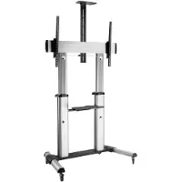 Roline LCD/TV rolstandaard, tot 100 kg, zilver