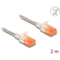 DeLOCK RJ45 Network Cable Cat.6A U/UTP Slim 2 m transparent