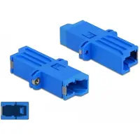 DeLOCK Optic Fiber Coupler E2000 Simplex female to Simplex female Single-mode blue
