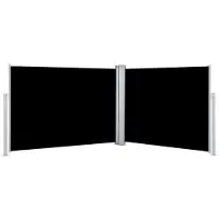 vidaXL Windscherm uittrekbaar 120x1000 cm zwart