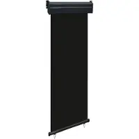 vidaXL Balkonscherm 65x250 cm zwart