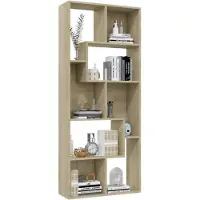 vidaXL Boekenkast 67x24x161 cm bewerkt hout sonoma eikenkleurig
