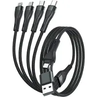 4smarts Kabel Usb-C Usb-A 4In1 1,2M Voor Telefoons Tablets Snel Opladen