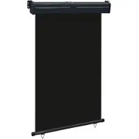 vidaXL Balkonscherm 125x250 cm zwart