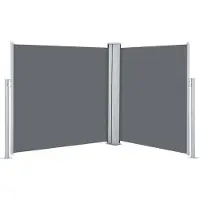 vidaXL Windscherm uittrekbaar 120x600 cm antraciet