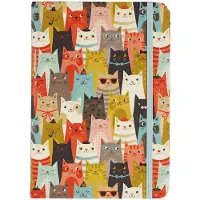 Peter Pauper Press compacte notitieboek - Cats - met elastieksluiting - 13x18 cm