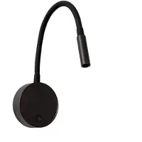 Lucide ASJA - Oplaadbare Wandspot / Wandlamp - Accu/Batterij - LED 3 StepDim - 1x3W 2700K - Zwart - Premium