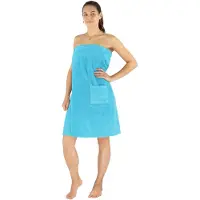 Normani Badjas kort 'Mardin' turquoise