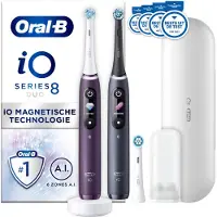 Oral-B iO 8n Paars en Zwart Duopack met extra opzetborstel