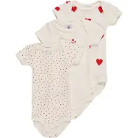 Petit Bateau Rompertje/body rood / wit
