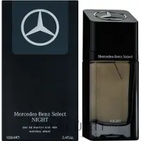 Mercedes-Benz Select Night, voor heren, 100 ml, vloeiparfum, met de geurnoten: bergamot, kardamom, lavendel, cederhout, guajakhout, oranjebloesem, patchouli, sandelhout, vanille