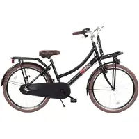2Cycle Transportfiets 3-speed kinderfiets 24 inch (8 tot 10 jaar) voor Meisjes Zwart