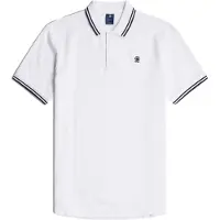 G-Star Shirt 'Dunda Slim Stripe Polo' marine / wit