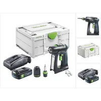 Festool C 18-Basic accuschroefboormachine 18 V 45 Nm borstelloos + 1x accu 3.0 Ah + lader + systainer