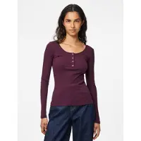 Pieces Shirt 'PCKitte' wijnrood