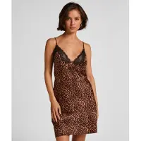 Hunkemoller Negligé 'Gabrielle' bruin / cappuccino / zwart