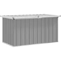 vidaXL Tuinbox 129x67x65 cm grijs