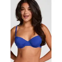Hunkemoller Voorgevormde Beugel Bikinitop Bardolino Blauw Dames | Maat: 85D