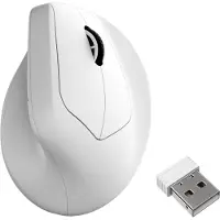 Keychron M5 Draadloze Verticale Muis 30000 DPI PixArt 3950 Wit Zijscroll