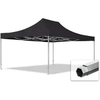 TOOLPORT 4x6 m Easy up partytent PVC, PROFESSIONAL alu 50 mm, zwart