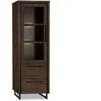 De Bommel Meubelen Vitrinekast Sheridan - 65 cm - Lamulux Mango - 1 glasdeur, 2 laden