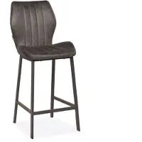 Bommel Wonen Barstoel Kenny - zithoogte 65 cm - stof Otis Antraciet - handgreep - poot zwart