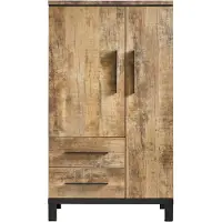Pronto Wonen Opbergkast Atrio - Melamine - Bruin - 165 cm hoog - 94 cm breed -