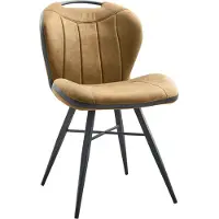 Pronto Wonen Eetkamerstoel Tantini - Bruin - Stof - 4 Poten -