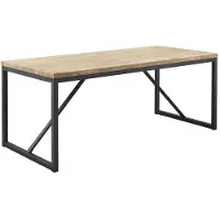 Pronto Wonen Eettafel Ricardi 220x100 cm rechthoekig mango - U-poten - Melamine - Bruin -
