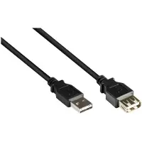 GOOD CONNECTIONS Verlängerungskabel USB 2.0 EASY Stecker A an Buchse A, schwarz, 0,5m,
