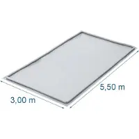 Proplus Opblaasbaar Grondzeil - 2,50 x 3,50 m - Waterdicht PVC - Opblaasbare Rand - Grijs